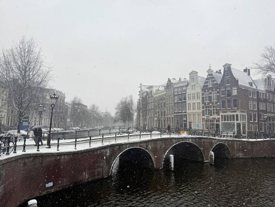 Heavy snowfall causes air, train and traffic disruptions in Amsterdam