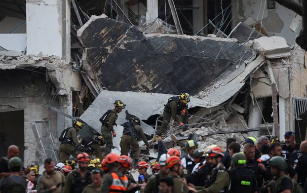 Aftermath of missile attack from Iran on Israel