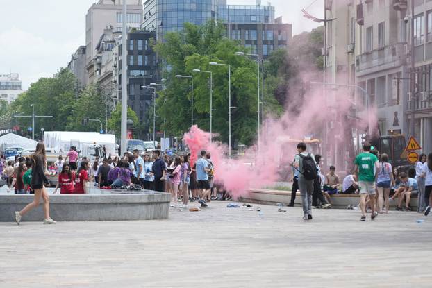 Beogradski maturanti proslavili zadnji dan škole