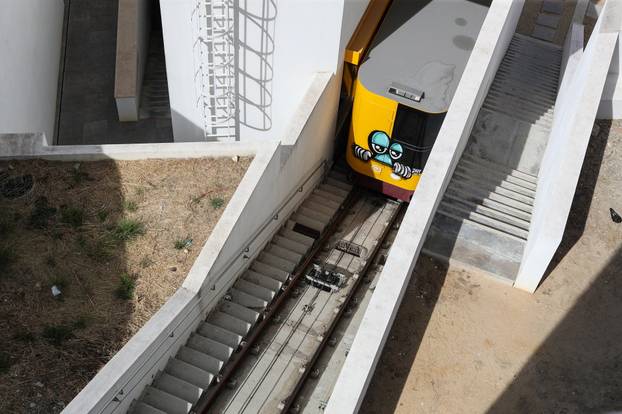 Aftermath of the Gloria Funicular accident in Lisbon