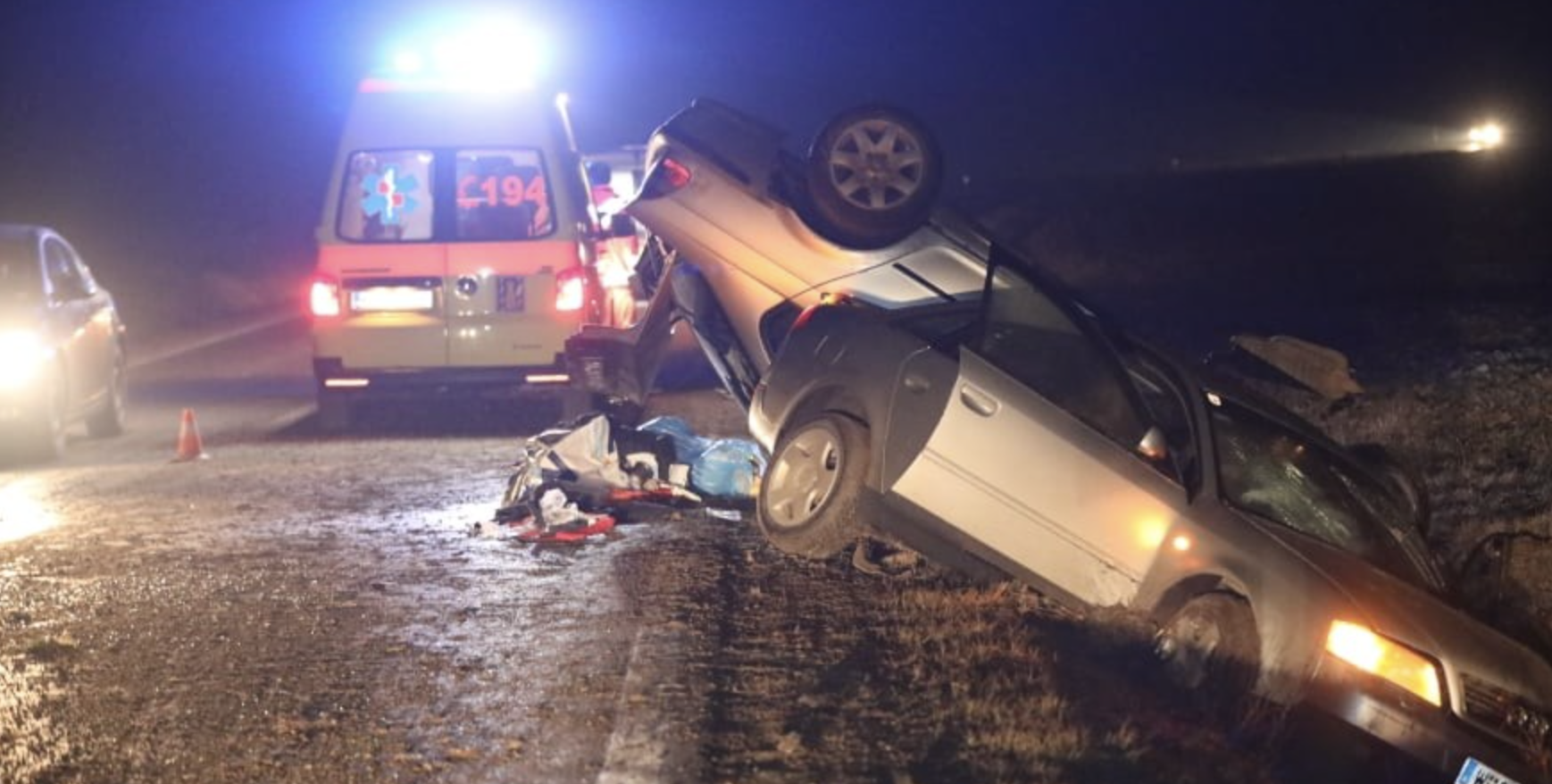Krš i lom u Podravini: Audi i BMW sletjeli s ceste