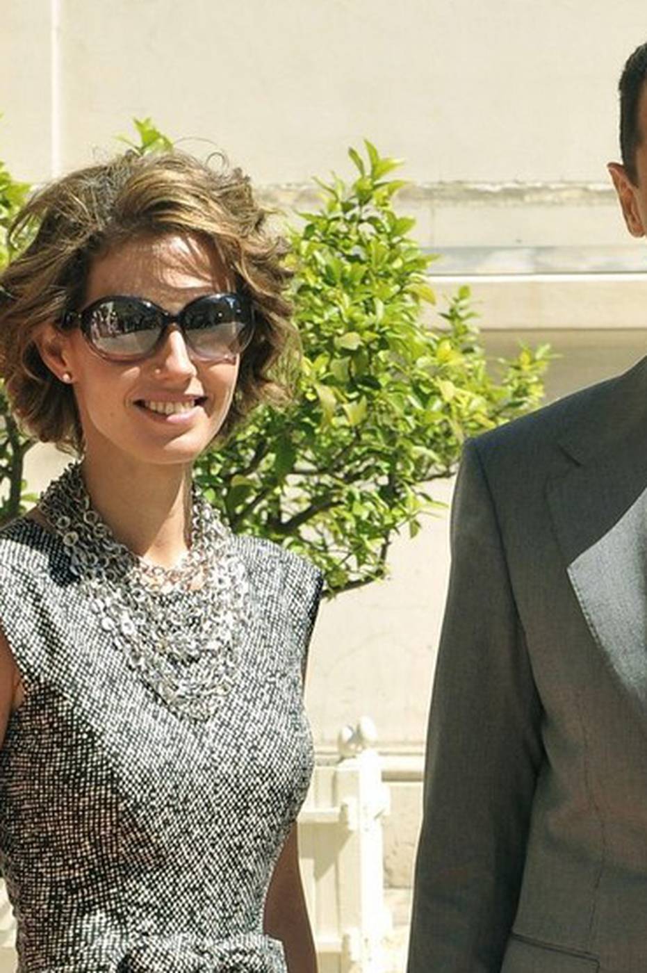 Paris, France. 08th Dec, 2024. Syrian President Bashar Al Assad and his wife Asma Al Assad arrive at official lunch held at the Hotel Marigny in Paris, France on July 14, 2008. Nicolas Sarkozy presides for the first time over Bastille Day national holiday