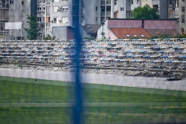 Zagreb: Rušenje postojećih tribina i nogometne infrastrukture na stadionu u Kranjčevićevoj