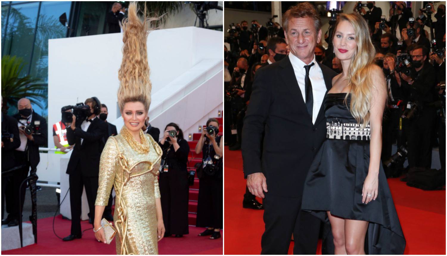 Kosa u vis: Glumica je prkosila gravitaciji, a Sean Penn doveo lijepu kći s kojom je snimio film