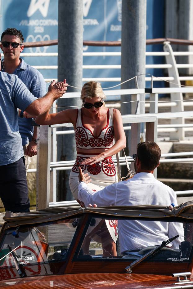 Arrivals ahead of the expected wedding of Amazon founder Jeff Bezos and Lauren Sanchez, in Venice