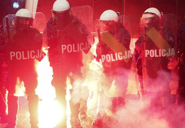 Protest against the verdict restricting abortion rights in Warsaw