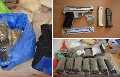 Dileru iz Vrapča u stanu našli 17 kila marihuane, kokain i pištolj