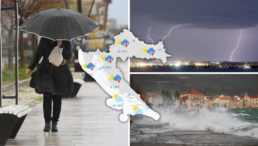 Stiže promjena vremena, kiša i grmljavinsko nevrijeme. Past će temperature i okrenuti na buru