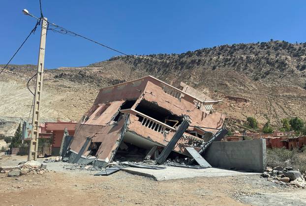 Aftermath of a powerful earthquake in Morocco