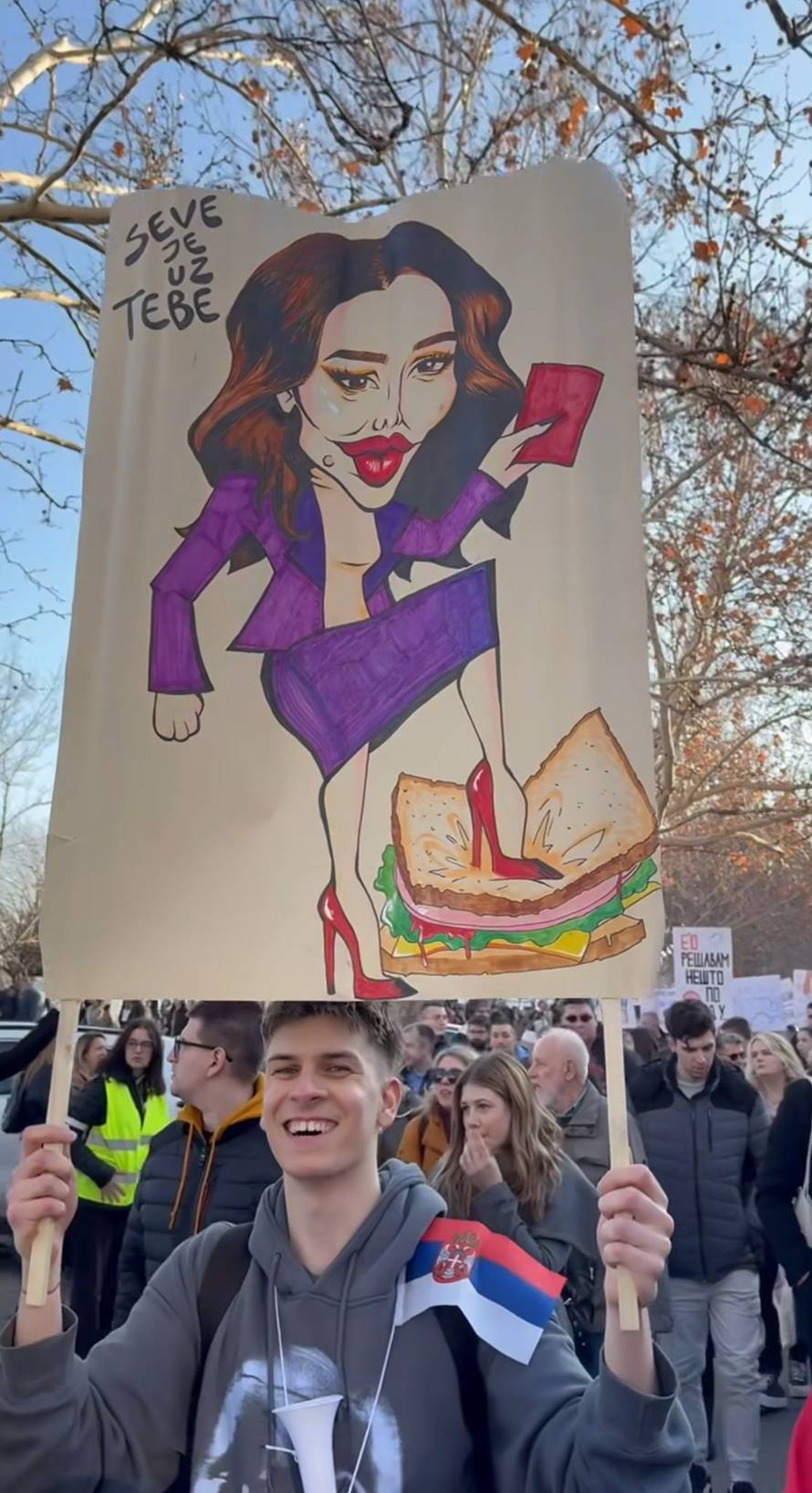 Severina 'juri' iz Makarske za Viroviticu: 'Dočekat ću studente iz Srbije koji trče do Bruxellesa'