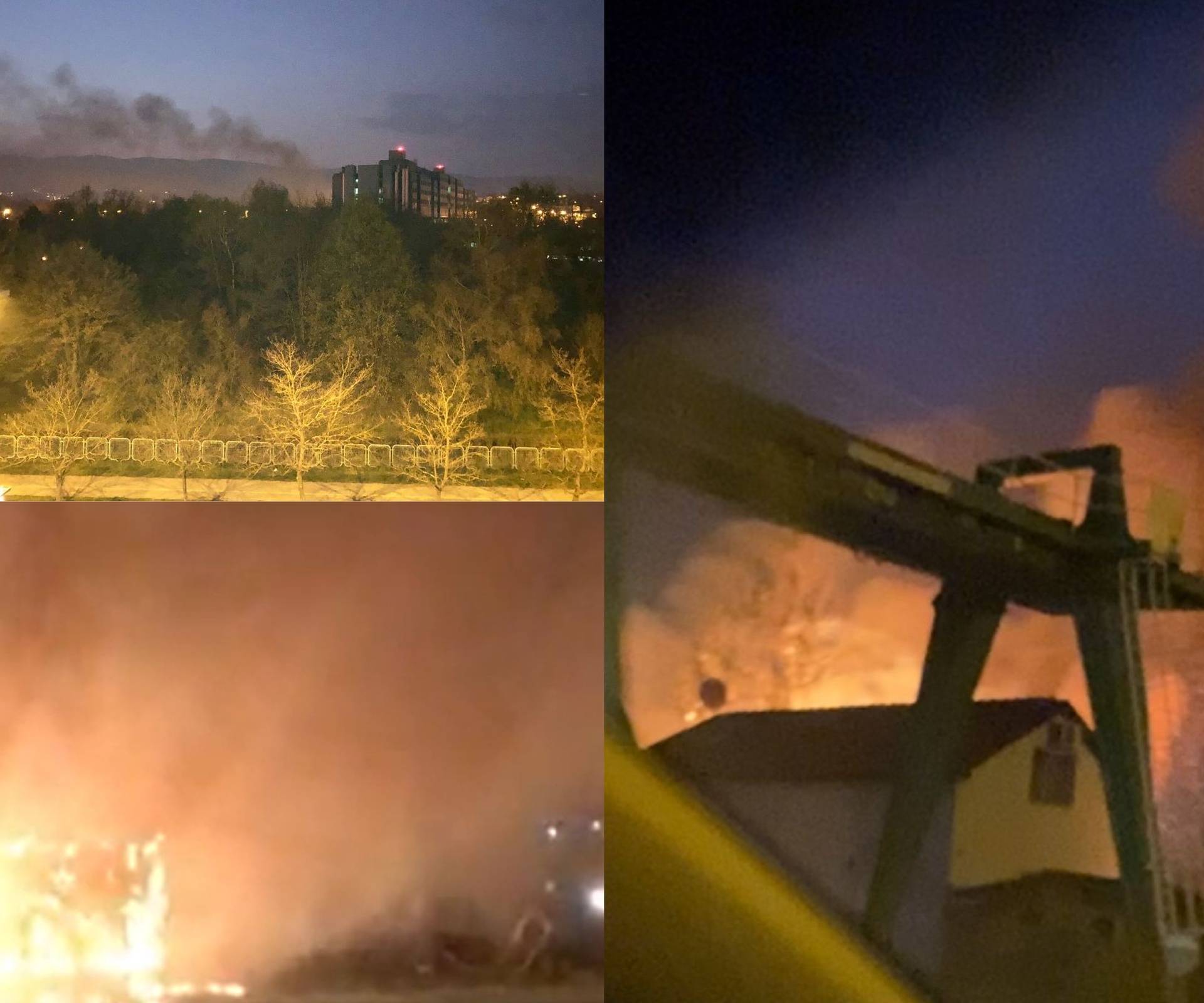 Požar u blizini KB Dubrava: Gust dim prestrašio građane