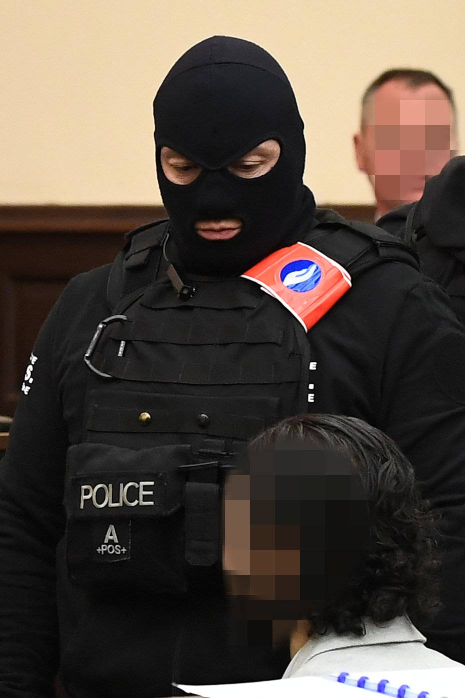 Salah Abdeslam, one of the suspects in the 2015 Islamic State attacks in Paris, appears in court during his trial in Brussels