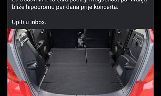 URNEBESNO! Renta gepek auta za Thompsonov koncert! 'Noć je 400 eura. Maknuo sam i kotač'