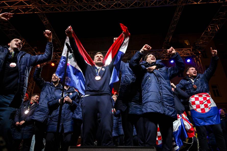 Zagreb: Svečani doček rukometnih reprezentativaca nakon osvojene bronce na Europskom prvenstvu
