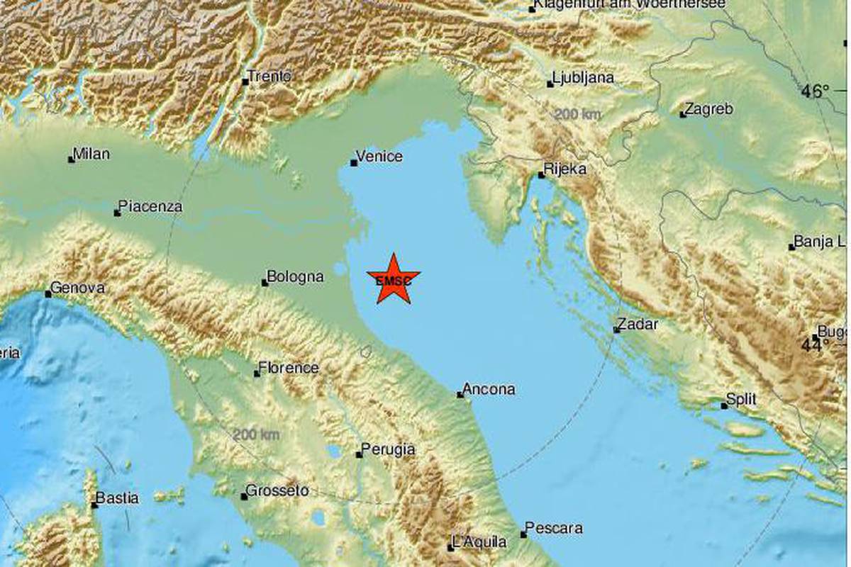 Zatreslo u podmorju sjevernog Jadrana: 4,2 prema Richteru