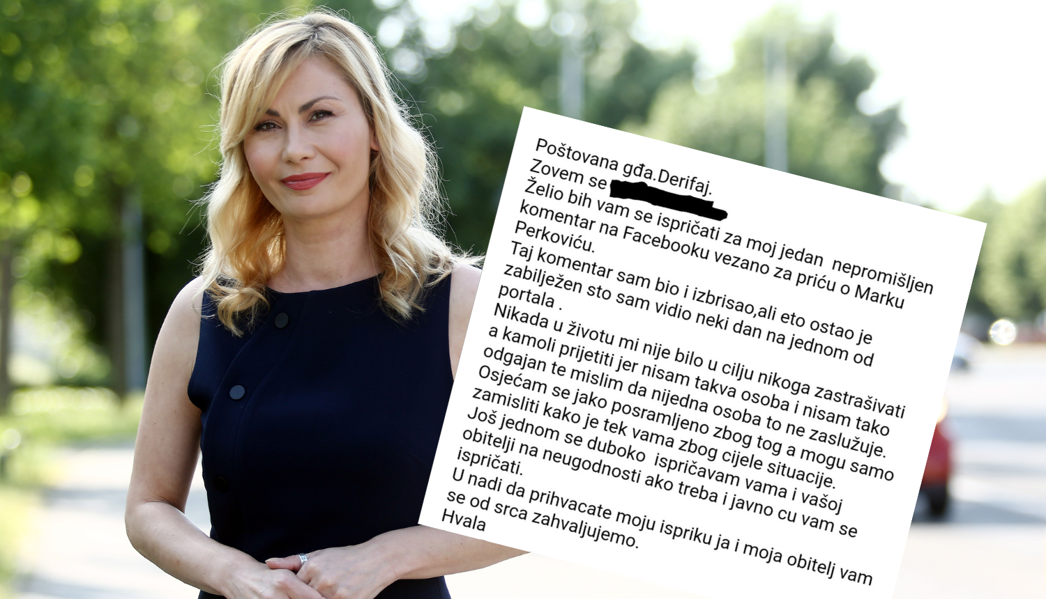 Danka Derifaj objavila poruku isprike od čovjeka koji joj je prijetio zbog slučaja Thompson