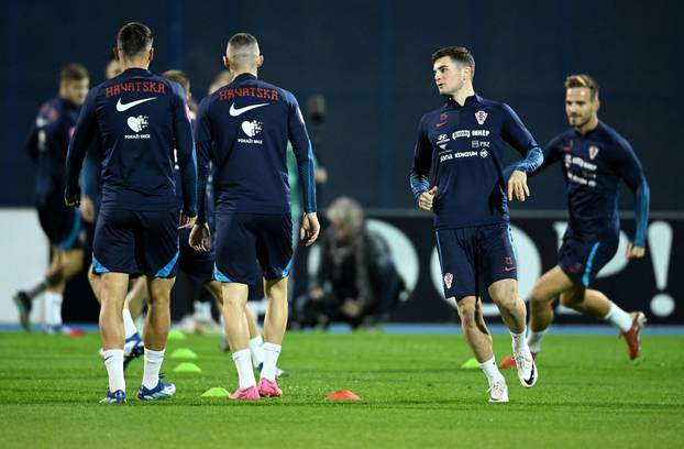 Zagreb: Trening nogometne reprezentacije prije utakmice protiv Latvije