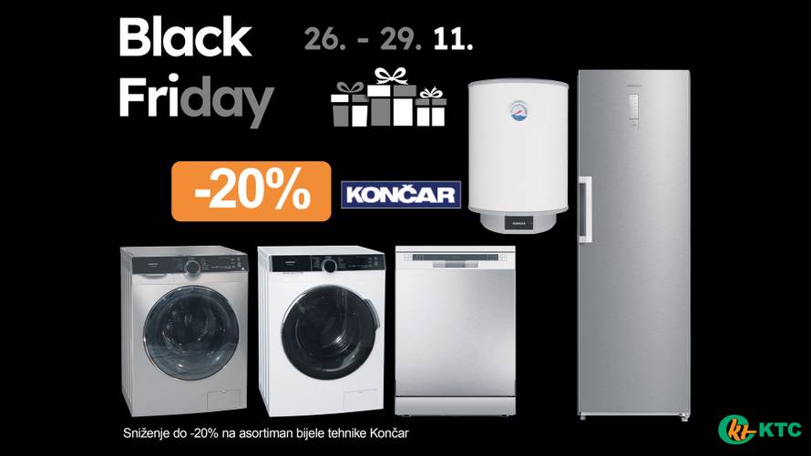 Black Friday u KTC supermarketima: Veliki popusti od 26-29.11. na tehničku robu