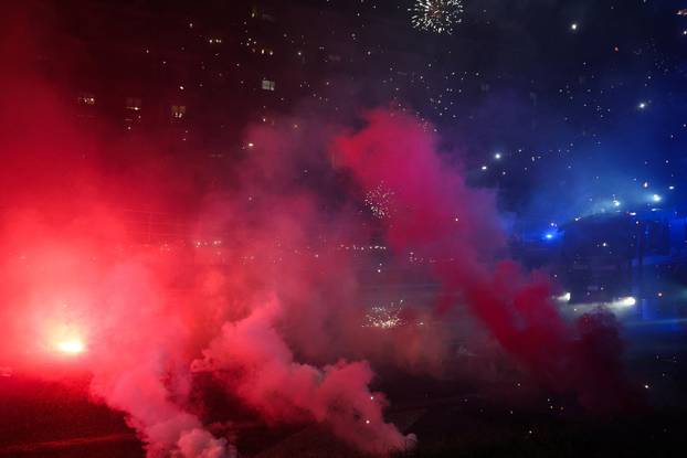 Demonstrators protest the 2026 Winter Olympics in Milan