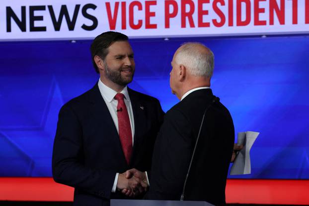 Vice Presidential debate between Walz and Vance in New York