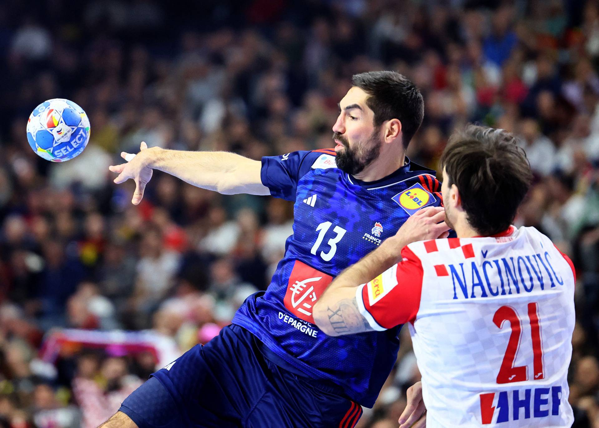 EHF 2024 Men's European Handball Championship - Main Round - France v Croatia