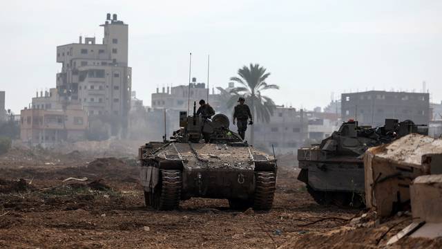 Israeli soldiers operate in Gaza