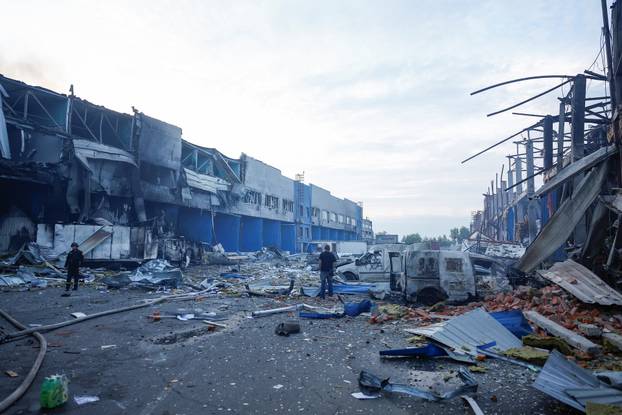 Aftermath of a Russian missile attack in Kyiv