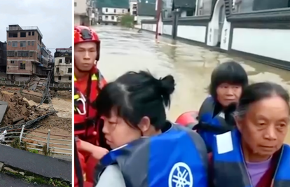 VIDEO Poplave u kineskoj pokrajini Guangdong, ljudi ostali zarobljeni na klizištima
