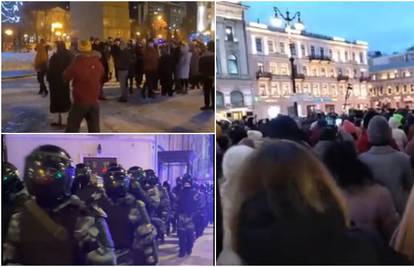 VIDEO Diljem Rusije prosvjeduju protiv rata, policajci ih privode