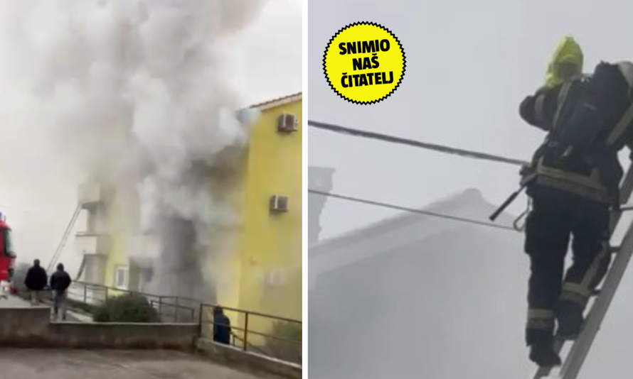 VIDEO Evakuirali cijelu zgradu u Viškovu zbog požara: 'Hrabri vatrogasac spašavao je i bebu'