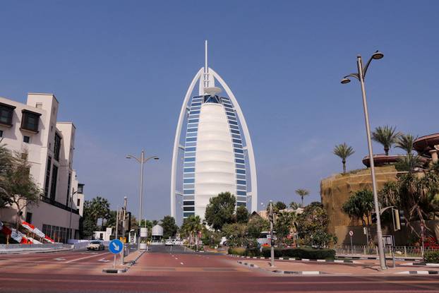 FILE PHOTO: Burj Al Arab stands, after an Iranian attack, following United States and Israel strikes on Iran, in Dubai
