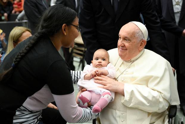 Pope Francis holds a weekly audience at the Vatican
