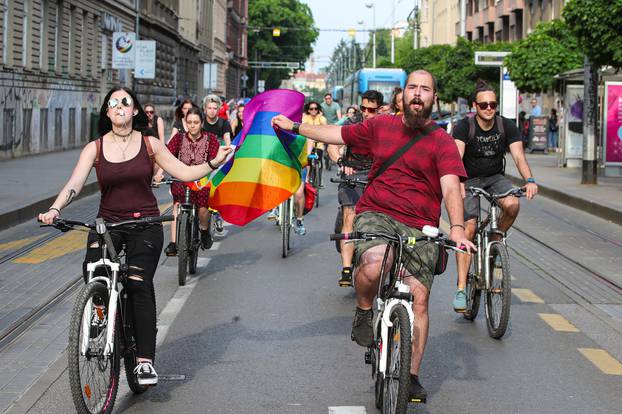 U Zagrebu održan Pride Ride, povorka na biciklima