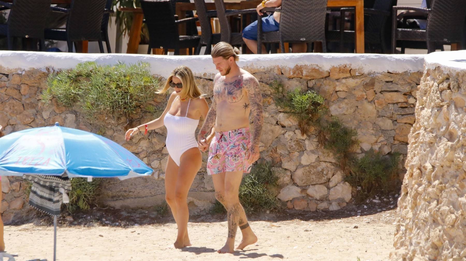 *EXCLUSIVE* WEB MUST CALL FOR PRICING  - TV presenter Diletta Leotta and goalkeeper Loris Karius enjoy a sun-soaked escape in Ibiza.*PICS TAKEN: MAY 2ND, 2023*