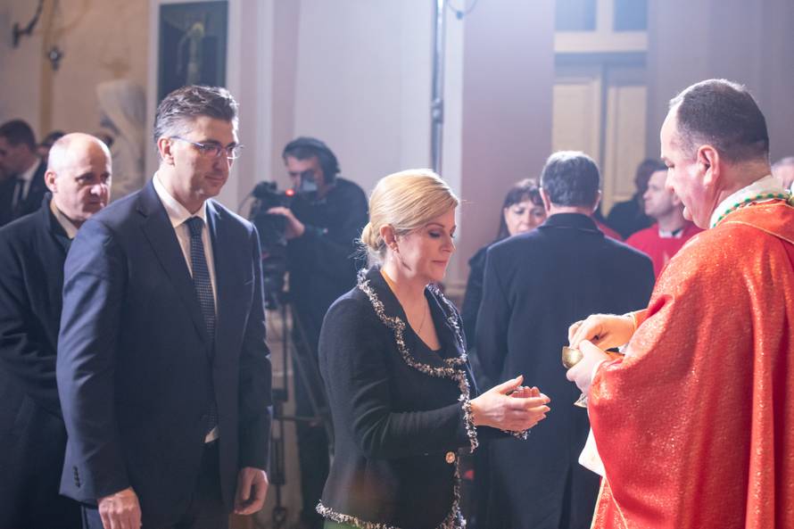 Dubrovnik: Predsjednica i premijer na misi u katedrali Velike Gospe