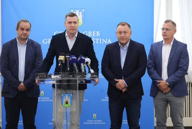 Zagreb: Članovi Kluba gradskih zastupnika HDZ-a održali konferenciju za medije