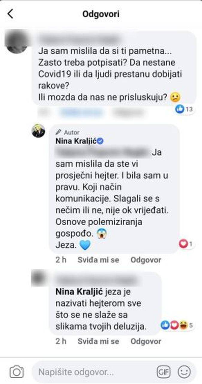 Ninu Kraljić su napali zbog 5G mreže, ona udarila po Severini