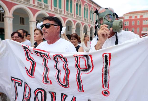 Split: Građani ponovno prosvjeduju protiv broda Moby Drea