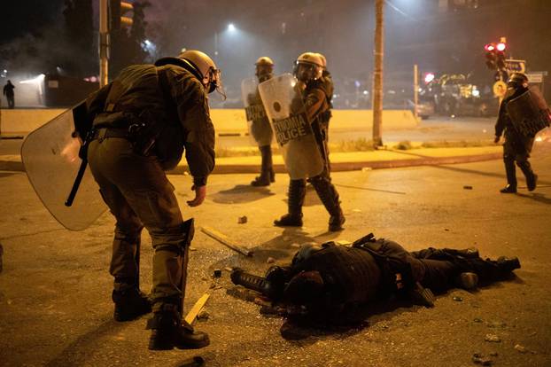 Demonstration against a police crackdown on gatherings in Athens