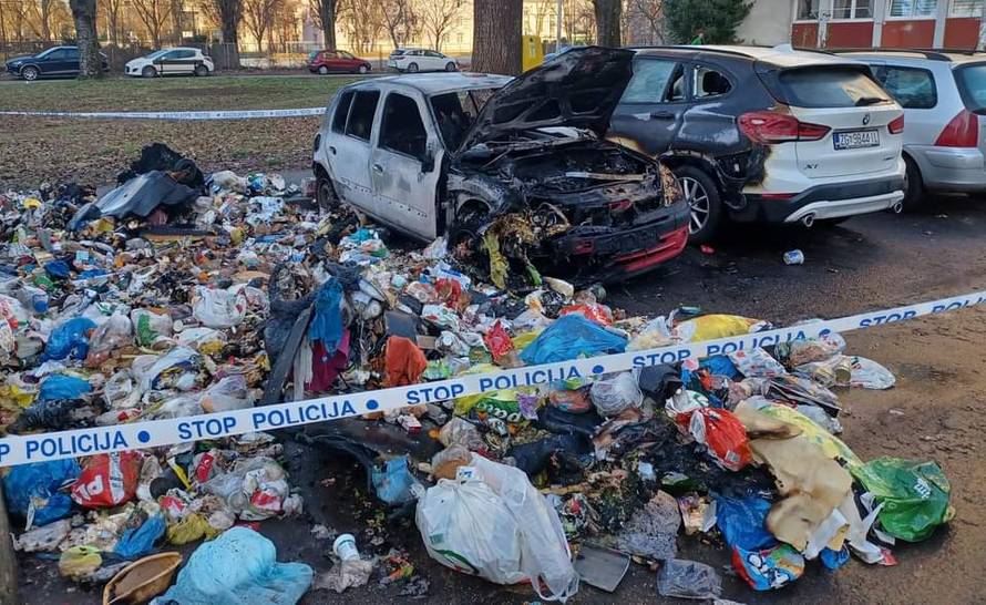 Požar na kontejnerima zahvatio i dva parkirana auta u Zagrebu