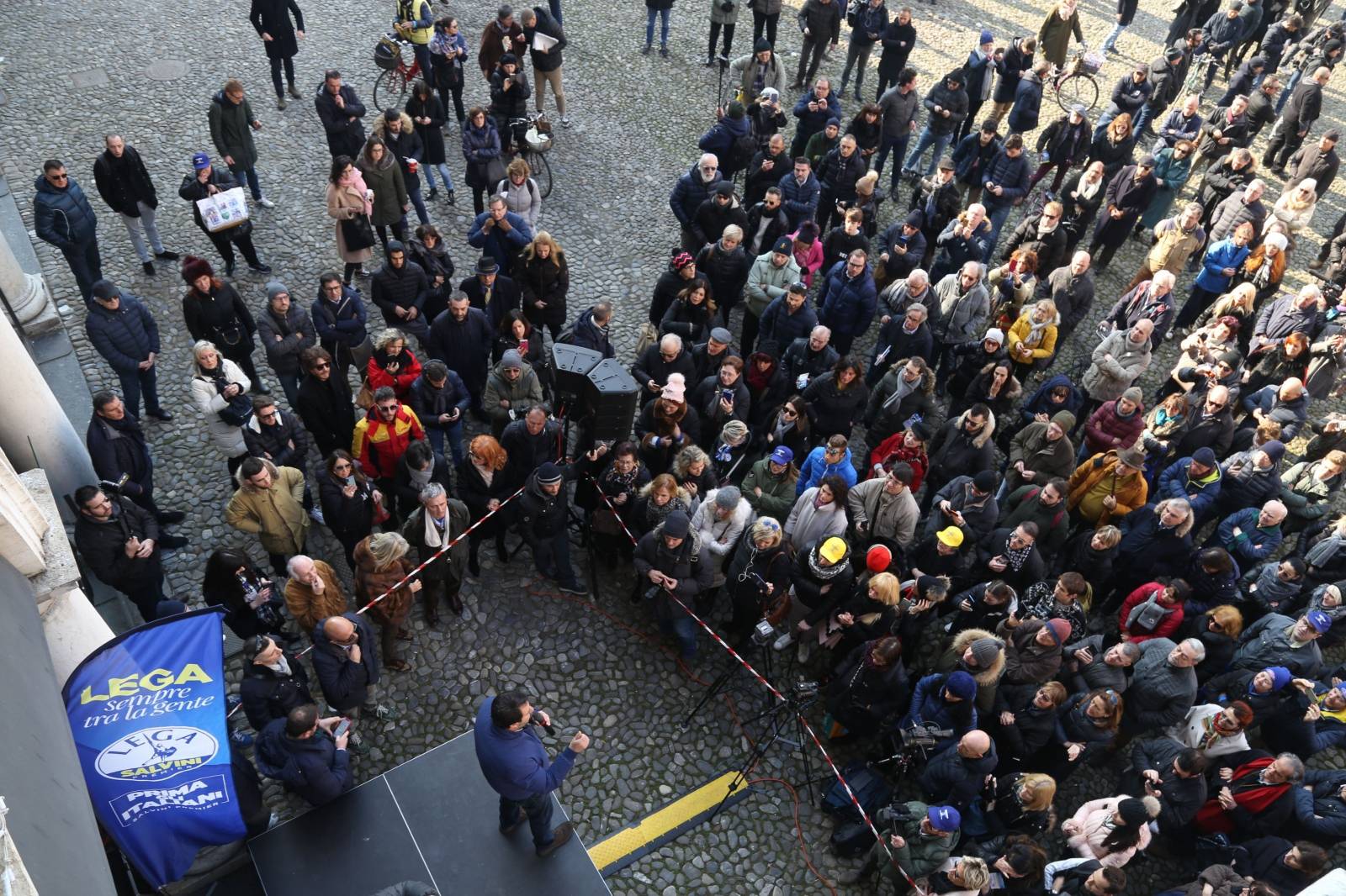 Matteo Salvini's rally ahead of the elections in Emilia-Romagna