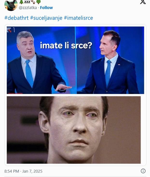 FOTO Internet se još nije ugasio! Ljudi o debati: 'Slogan drugog kruga je - kakvo je, takvo je...'