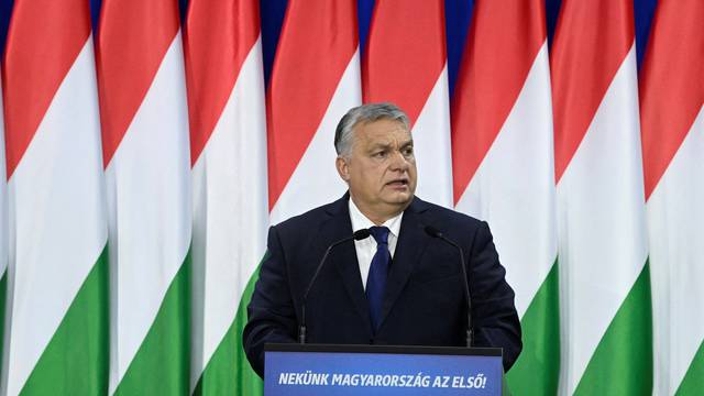 Hungarian Prime Minister Orban delivers his annual State of the Nation speech, in Budapest