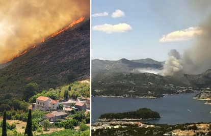 Vatrogasce koji gase požar kod Dubrovnika čeka duga noć: Bura nam otežava, ostajemo do sutra