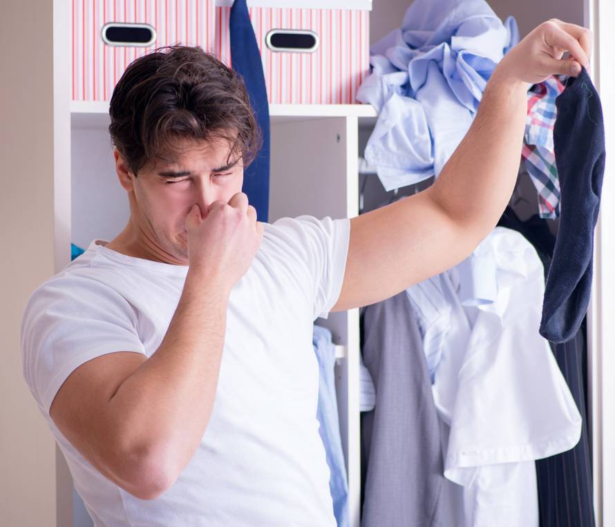 The man helpless with dirty clothing after separating from wife