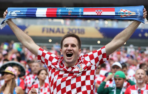 Moskva: Navijači na tribinama tijekom finalne utakmice između Francuske i Hrvatske