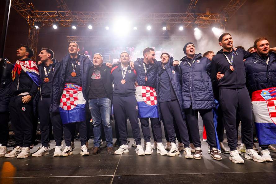 Zagreb: Svečani doček rukometnih reprezentativaca nakon osvojene bronce na Europskom prvenstvu