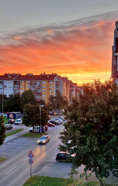 Zagreb: Slikovito svitanje na istoku grada