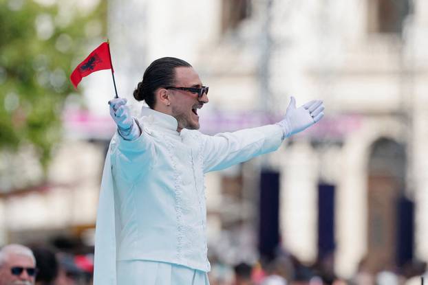 Eurovision Song Contest's 'Turquoise Carpet' event in Vienna