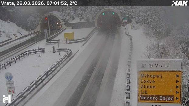 FOTO SNIJEG ZAMEO CESTU Evo kako izgleda A6 Zagreb - Rijeka